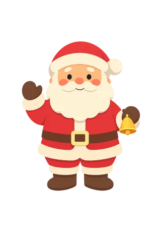 Santa claus Festive illustration Holiday clipart Stickdatei