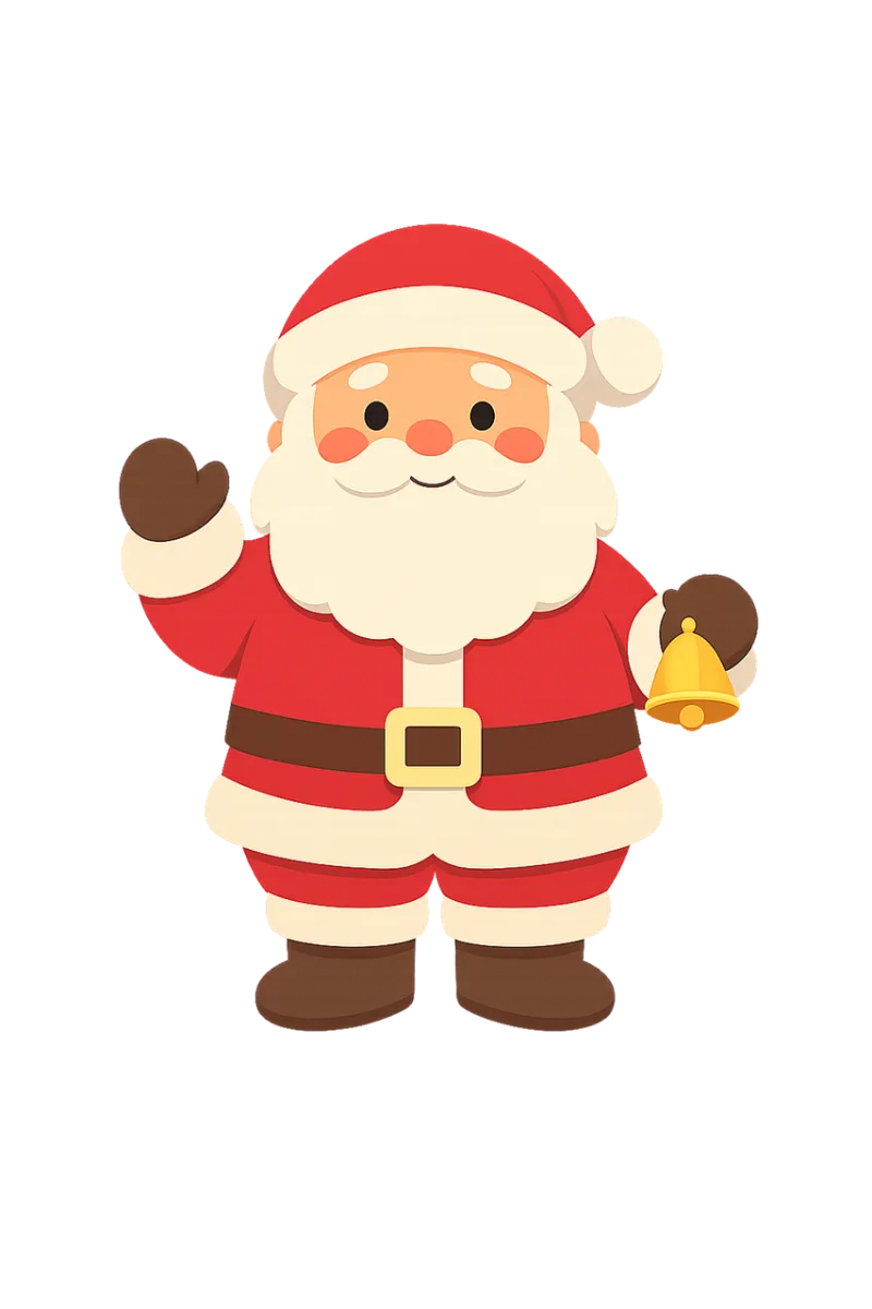 Santa claus Festive illustration Holiday clipart Stickdatei – Weihnachten