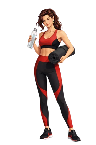 Fitness woman Workout illustration Healthy lifestyle Stickdatei