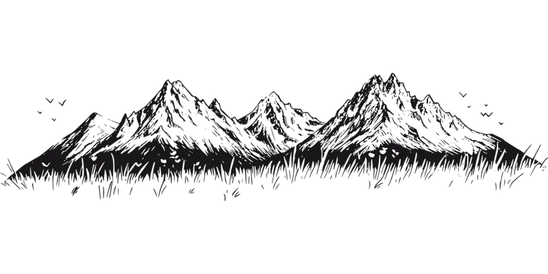Mountains Tops Mountain range Stickdatei – Natur
