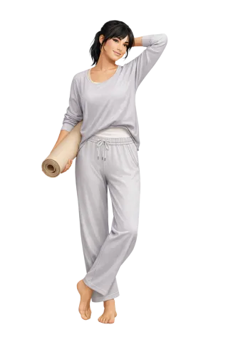 Yoga woman Wellness lifestyle Relaxed female Stickdatei