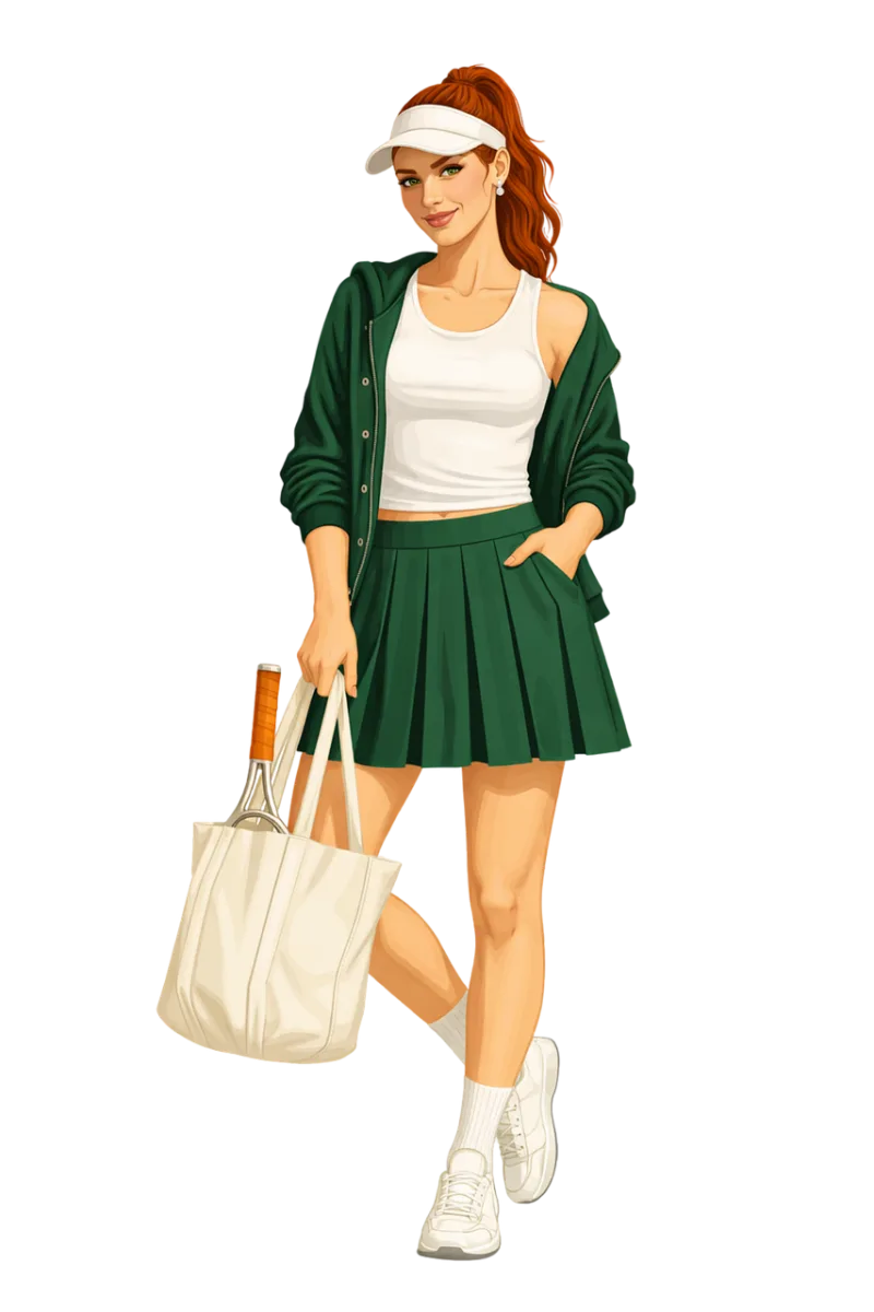 Tennis woman Female athlete Tennis outfit Stickdatei – Sport