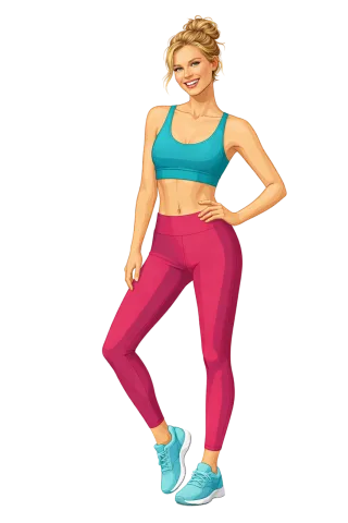 Fitness woman Active lifestyle Athletic outfit Stickdatei