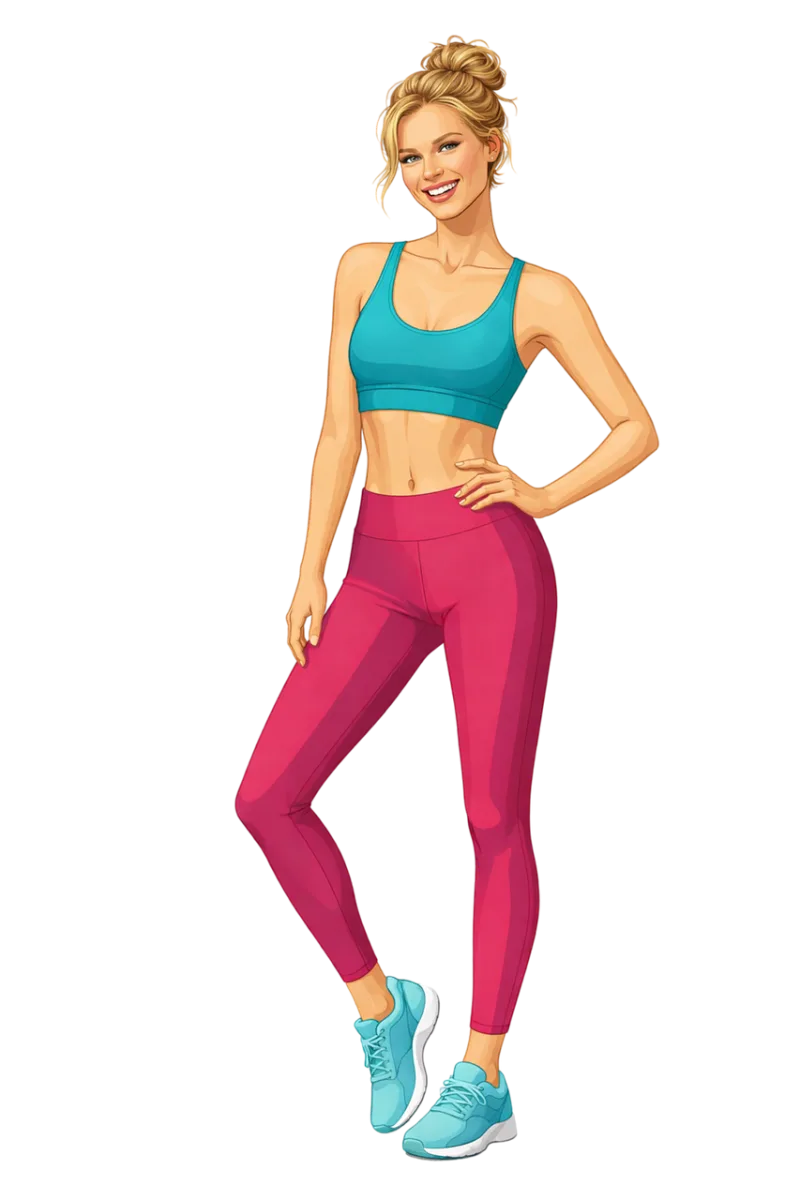 Fitness woman Active lifestyle Athletic outfit Stickdatei – Sport