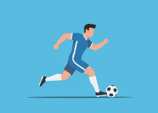 Soccer Player Athletic Stickdatei