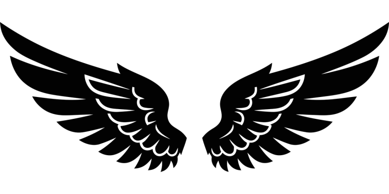 Wings Black White Stickdatei – Weihnachten