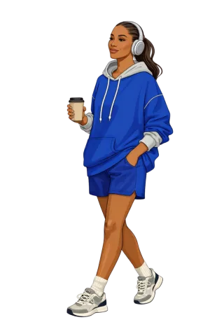 Fashion illustration Casual style Sporty outfit Stickdatei – Musik