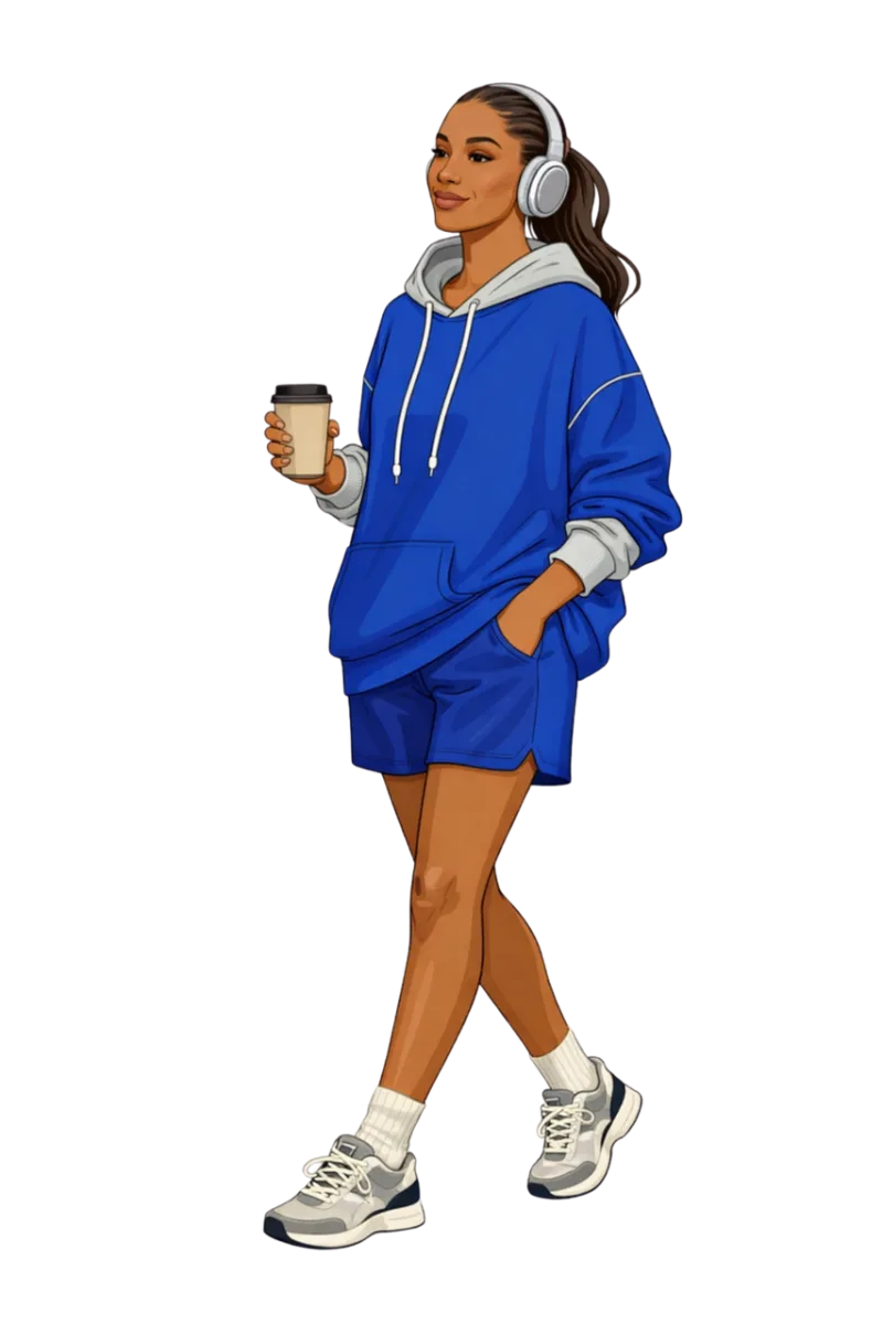 Fashion illustration Casual style Sporty outfit Stickdatei – Musik