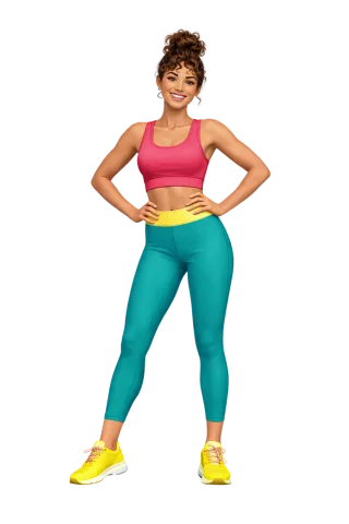 Fitness illustration Sporty woman Active lifestyle Stickdatei