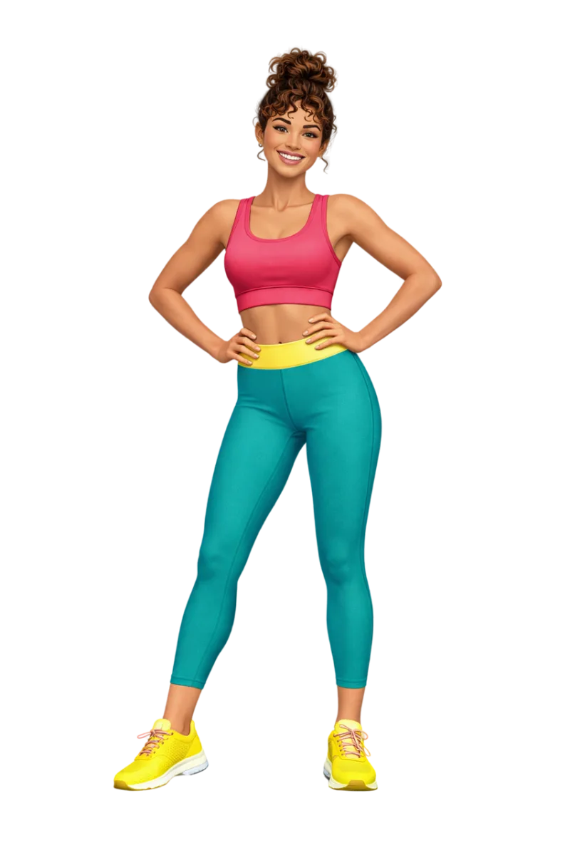 Fitness illustration Sporty woman Active lifestyle Stickdatei – Sport
