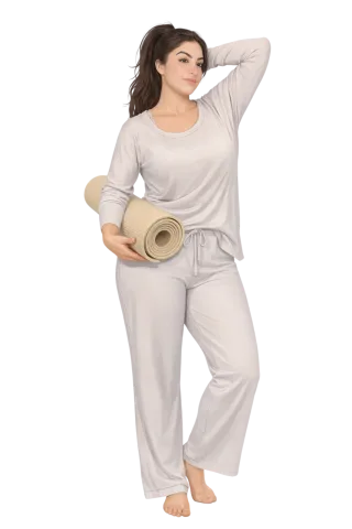 Yoga woman Wellness lifestyle Yoga mat Stickdatei