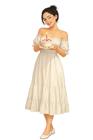 Woman Young woman Cake Stickdatei – Essen & Trinken