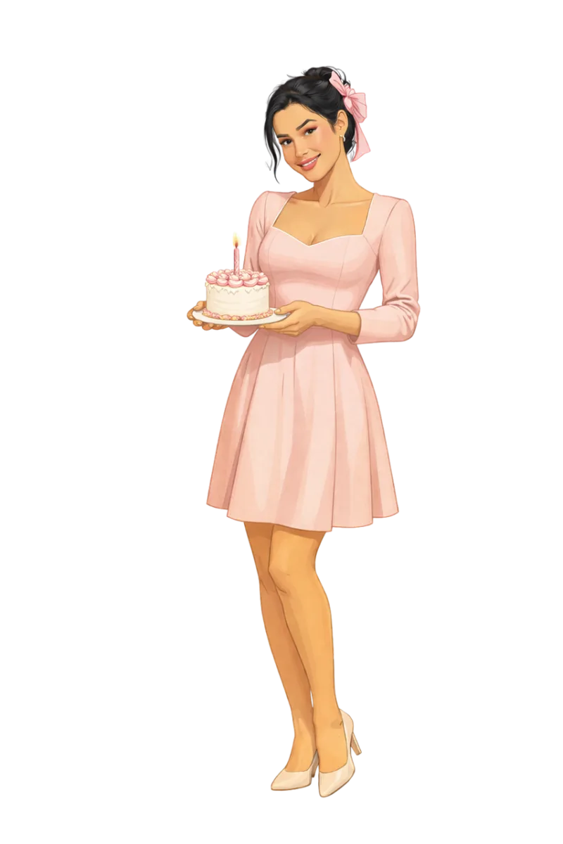 Woman Young woman Cake Stickdatei – Essen & Trinken