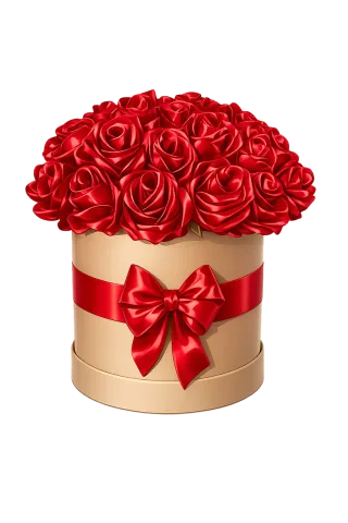 Red roses Rose box Flower arrangement Stickdatei
