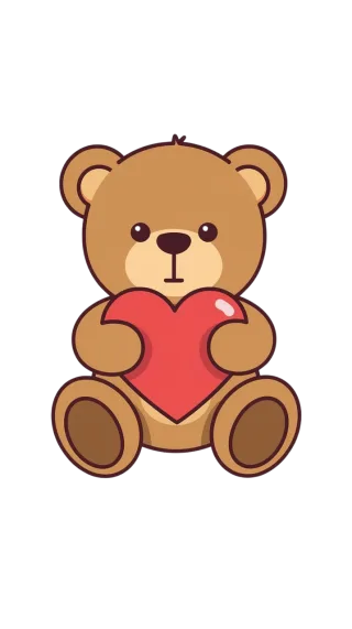 Teddy bear Cute Love Stickdatei