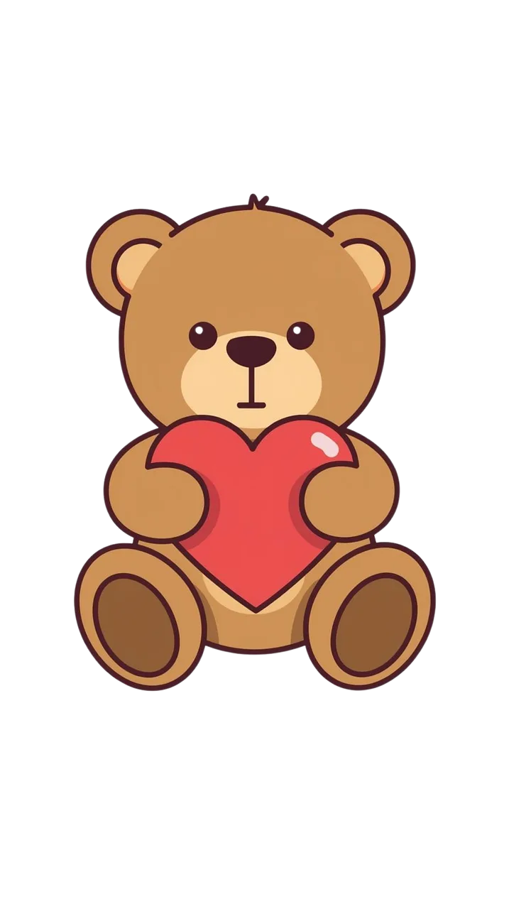 Teddy bear Cute Love Stickdatei – Kinder