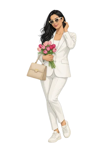 Fashion illustration Stylish woman Elegant outfit Stickdatei