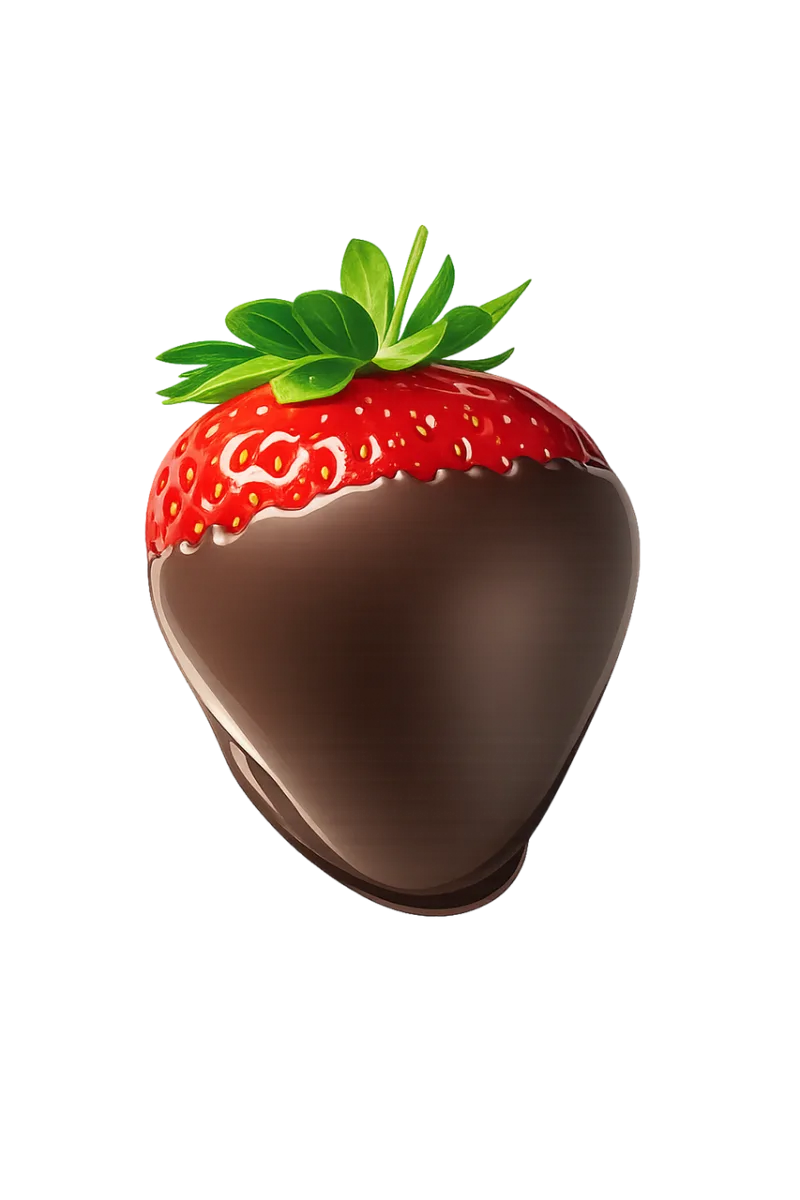 Chocolate strawberry Romantic dessert Valentine treat Stickdatei – Essen & Trinken