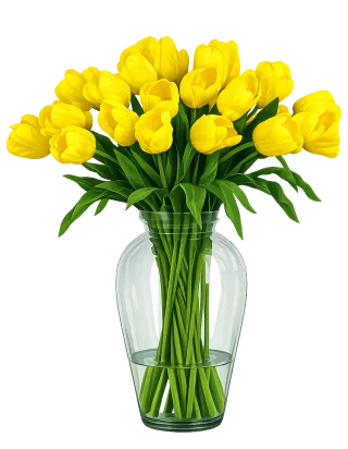 Yellow tulips Floral bouquet Spring flowers Stickdatei – Blumen