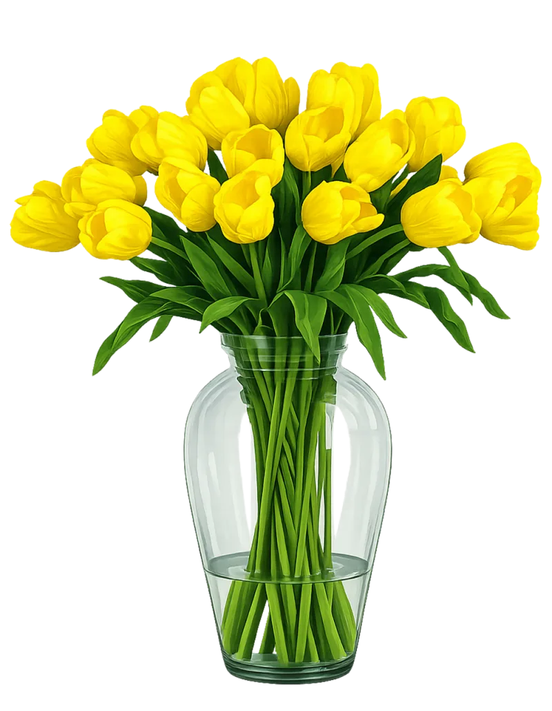 Yellow tulips Floral bouquet Spring flowers Stickdatei – Blumen