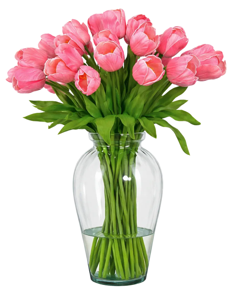 Pink tulips Floral bouquet Spring flowers Stickdatei – Blumen