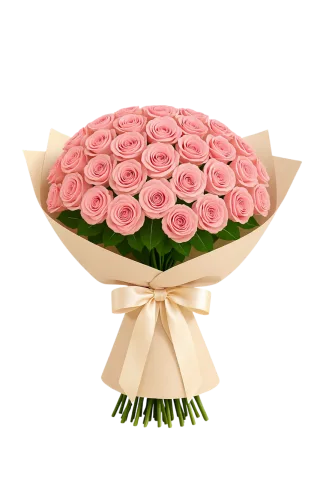 Pink roses Romantic bouquet Floral illustration Stickdatei