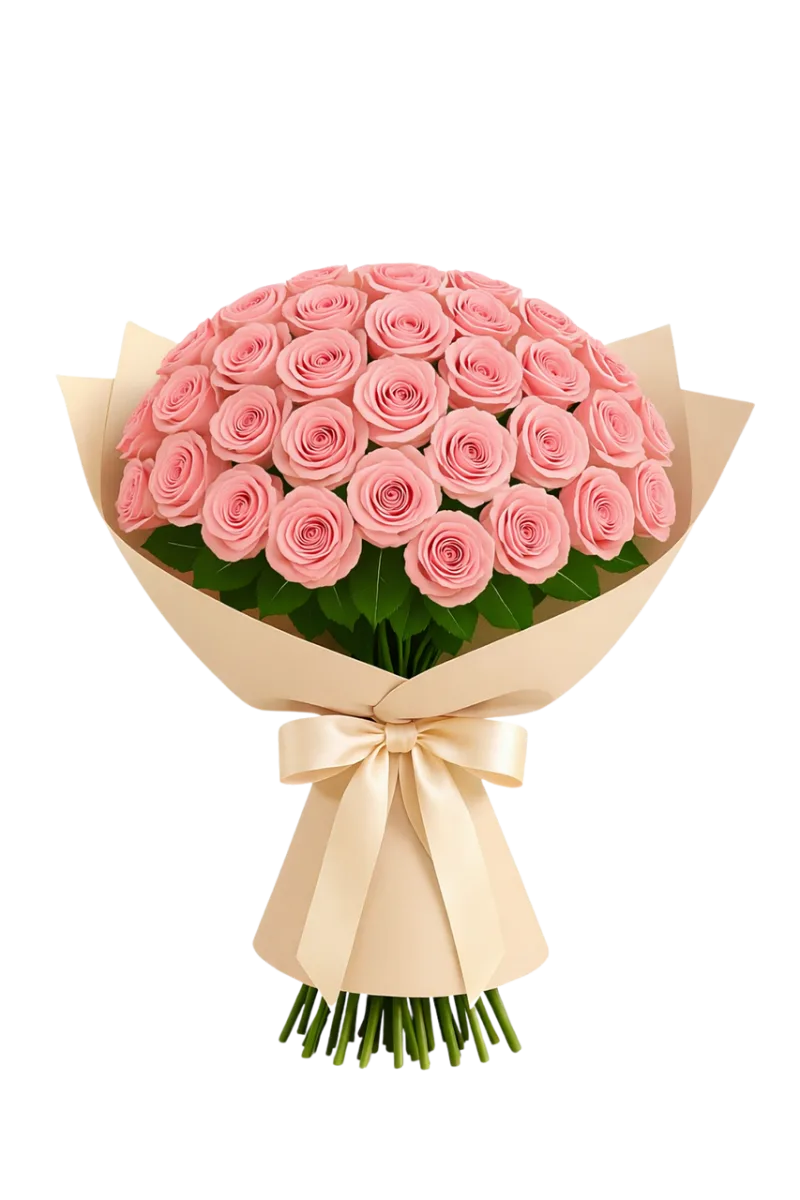 Pink roses Romantic bouquet Floral illustration Stickdatei – Herzen & Liebe