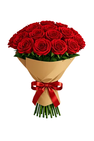 Red rose bouquet Romantic flowers Floral illustration Stickdatei