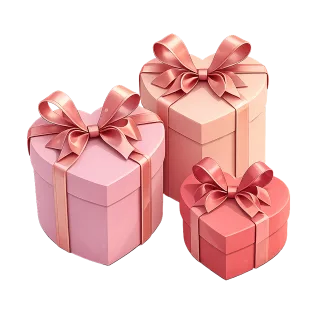 Gift box Heart shaped box Pink gift Stickdatei