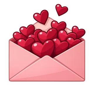 Love letter Envelope Hearts Stickdatei
