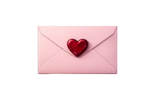 Love letter Envelope Heart seal Stickdatei