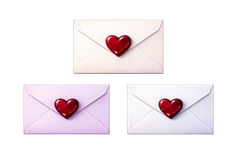 Love letter Envelope Heart seal Stickdatei – Herzen & Liebe