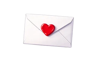 Love letter Envelope Red heart Stickdatei