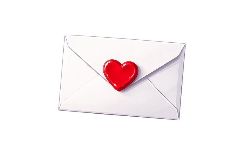 Love letter Envelope Red heart Stickdatei – Herzen & Liebe