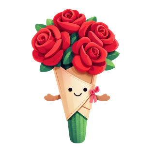 Rose bouquet Red roses Cute bouquet Stickdatei