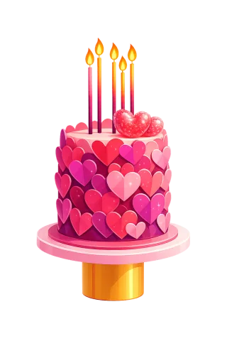 Valentines cake Heart cake Romantic dessert Stickdatei