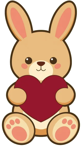 Bunny Rabbit Cute animal Stickdatei