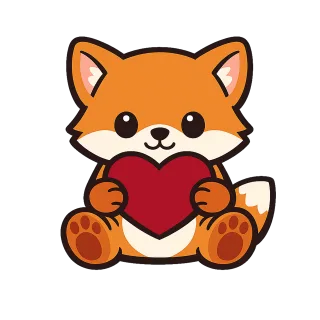 Cute fox Kawaii animal Fox illustration Stickdatei – Tiere