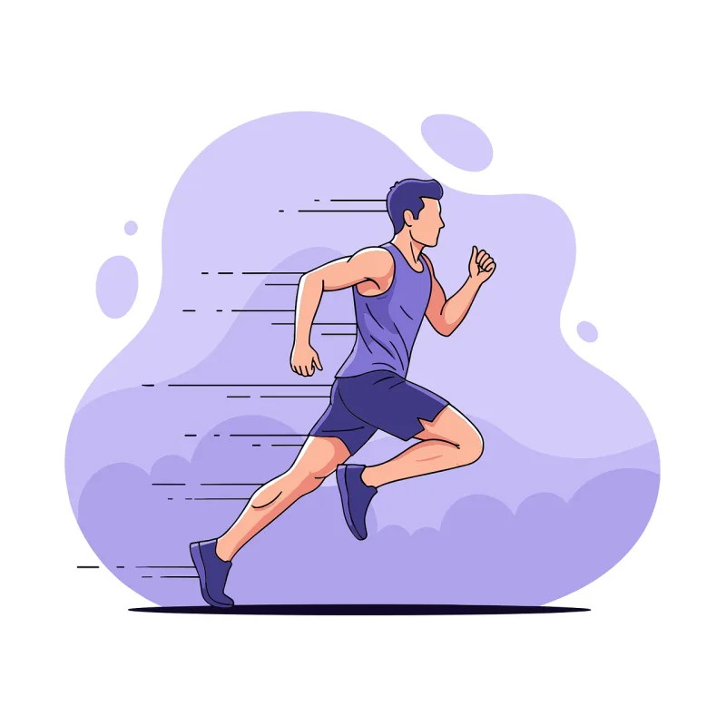 Running illustration Sprint runner Speed training Stickdatei – Sport