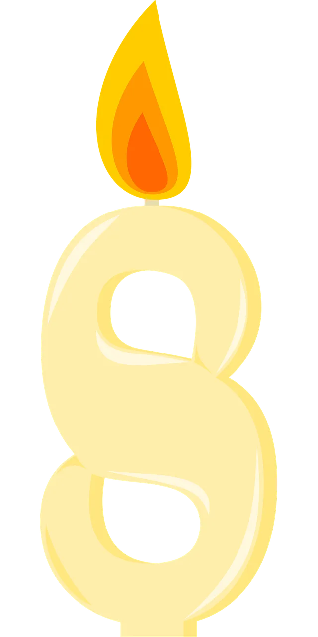 Candle Birthday candle Number Stickdatei – Weihnachten