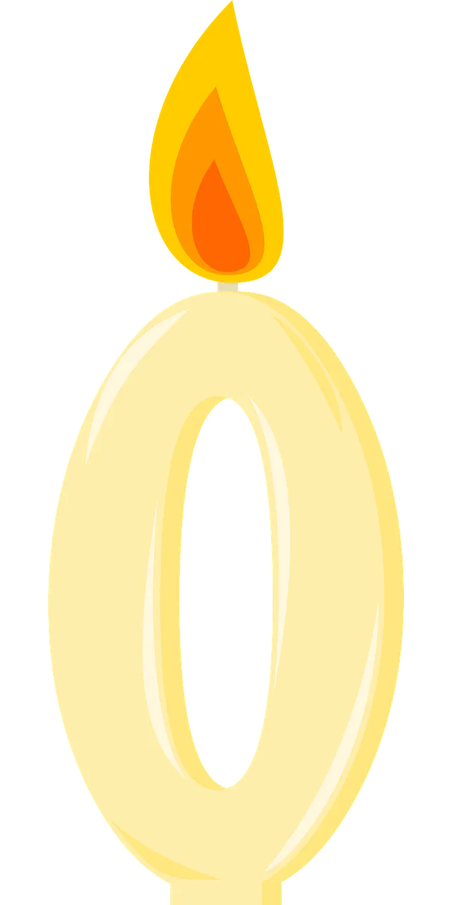 Candle Birthday candle Number Stickdatei – Herzen & Liebe