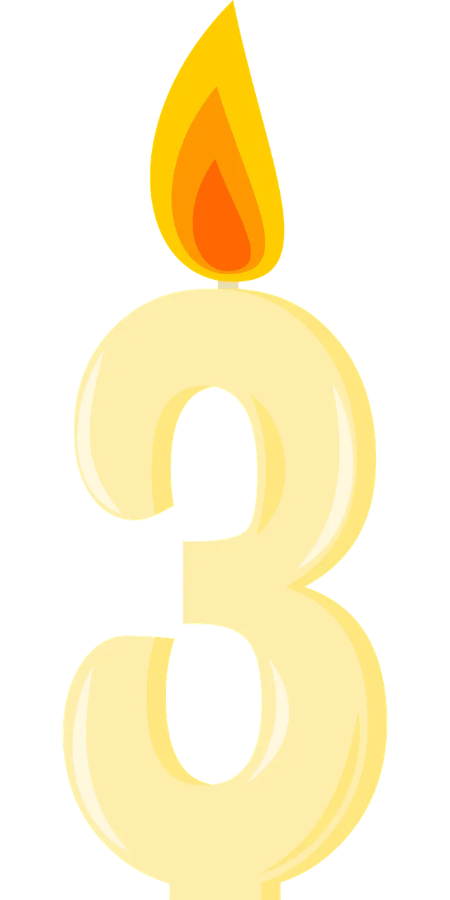 Candle Birthday candle Number Stickdatei – Herzen & Liebe