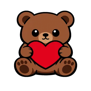 Teddy bear illustration Cute animal Cartoon object Stickdatei