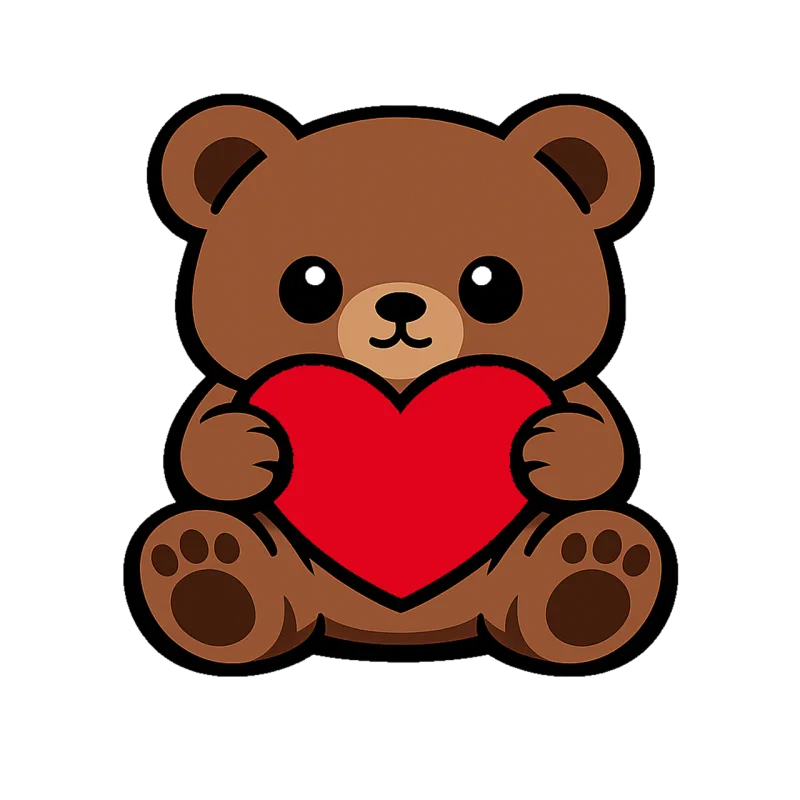 Teddy bear illustration Cute animal Cartoon object Stickdatei – Kinder