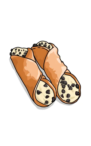 Cannoli Dessert Chocolate chips Stickdatei – Essen & Trinken