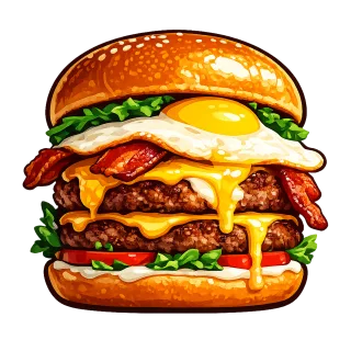 Smash burger Cheeseburger Double burger Stickdatei