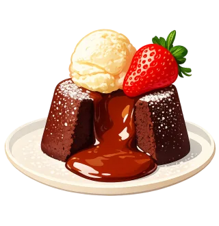 Chocolate lava cake Molten chocolate Chocolate dessert Stickdatei – Essen & Trinken