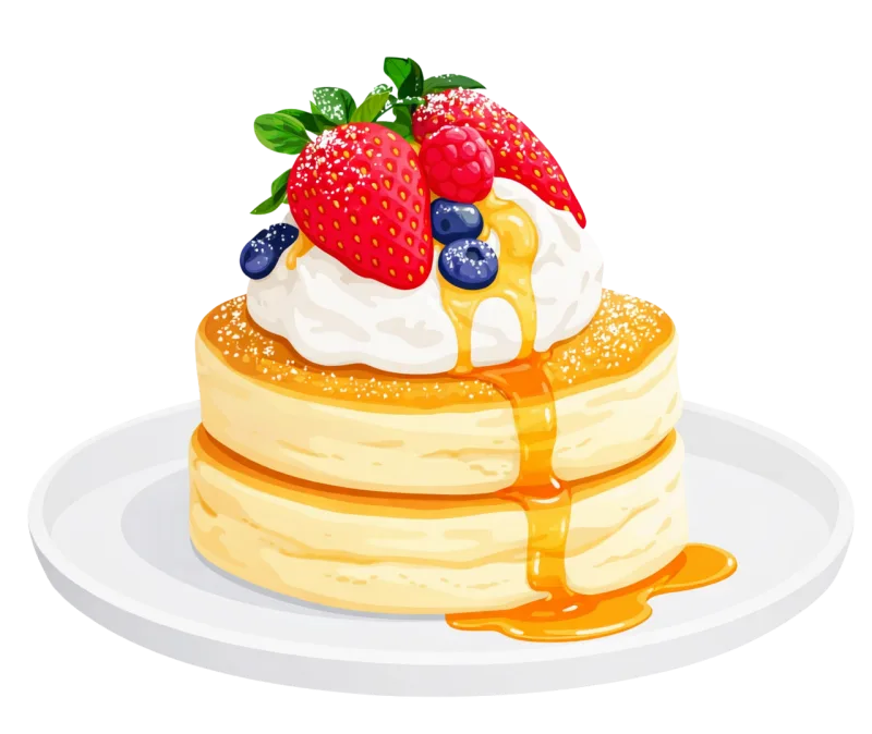 Souffle pancakes Japanese pancakes Fluffy pancakes Stickdatei – Essen & Trinken