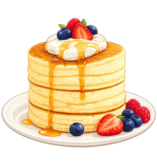 Souffle pancakes Japanese pancakes Fluffy pancakes Stickdatei – Essen & Trinken