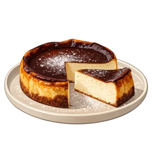 Basque cheesecake Burnt cheesecake Cheesecake slice Stickdatei